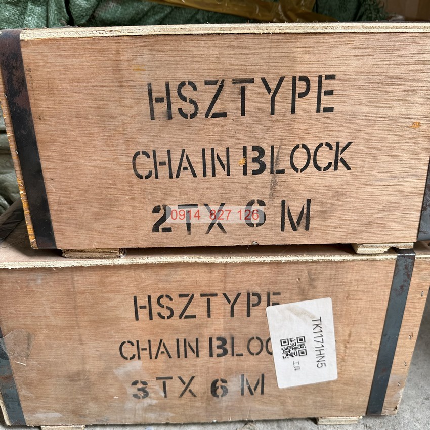 Pa lăng xích 2 tấn KAPUSI Japan, độ dài xích 6m hợp kim thép cứng chắc chịu tải lớn, Bh12 tháng Dụng cụ sửa chữa Tuấn Mã