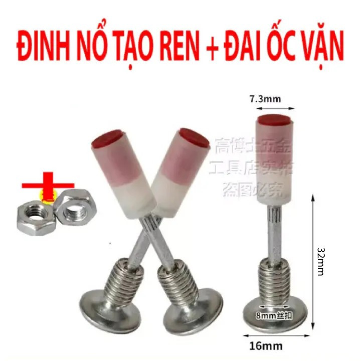 Hộp 200 Đinh Bê tông hạt nổ Tạo Ren M8, M10 – Giải Pháp Hiệu Quả Cho Thi Công Kết Cấu Kim Loại Dụng cụ sửa chữa Tuấn Mã
