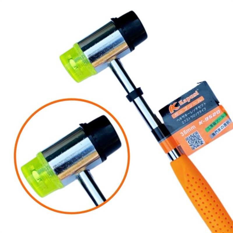 Búa 2 đầu cao su và nhựa K-9518, K-9519, K-9520, K-9521 KAPUSI, gồm nhiều cỡ 25mm- 30mm- 35mm- 40mm