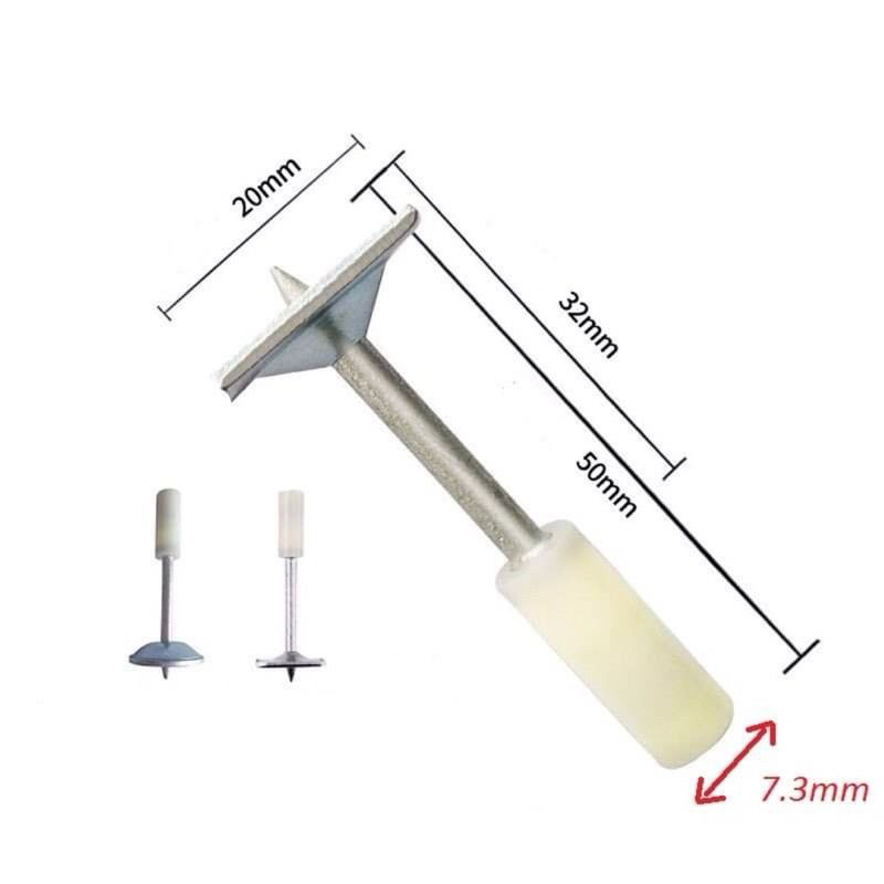 Hộp 200 đinh nổ bê tônh nấm hạt nổ KAPUSI cỡ 7.3mm dùng cho máy bắn đinh, bắn xuyên bê tông, sắt, thạch caoBh 6 tháng