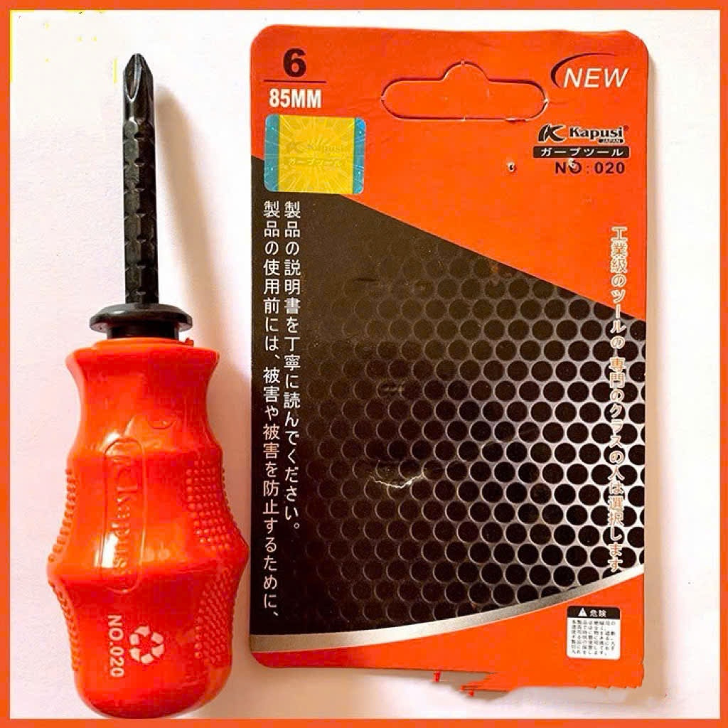 Tô Vít Lùn 2 Đầu Cán Nhựa 6*85mm, KAPUSI K9203