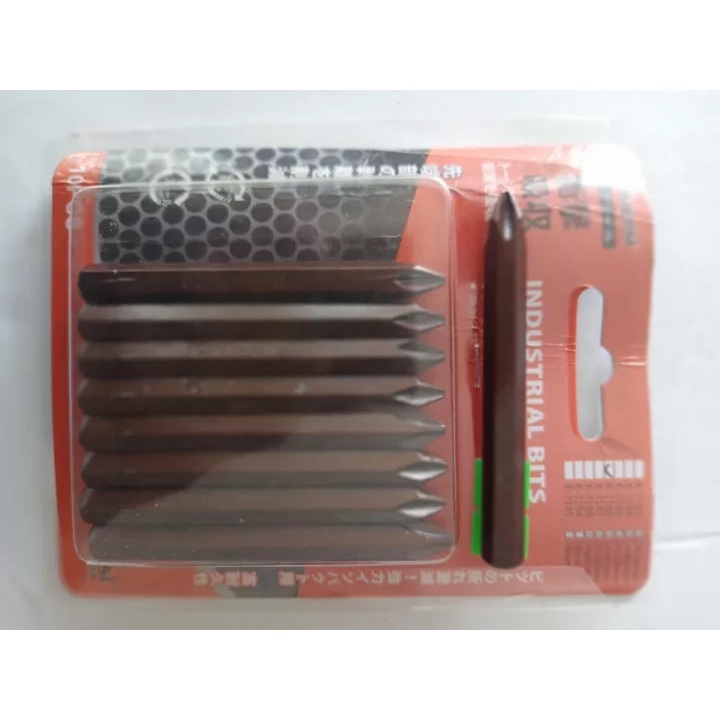 Bộ mũi vít đóng hãng KAPUSI K-7165 bake Ph2 đầu tù K-7165, dài 80mm, thép gió nâu