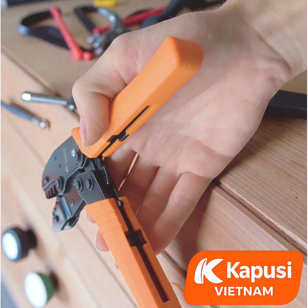 Kìm Bấm Cốt Kapusi Chính Hãng K-9121 – K-9126 | Thép Cr-V Cộng Lực | Bấm Cos Chuẩn Xác, Bền Bỉ, Bh 12 tháng