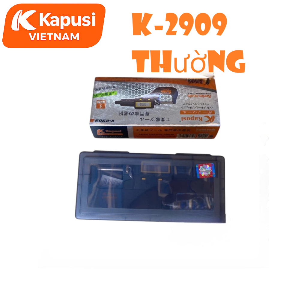 Thước Kẹp Cơ PANME Kapusi K-2908 và K-2909 ĐỘ CHIA 0.001MM, chất liệu thép cứng, trang bị màn hình LCD, Bh 12 tháng