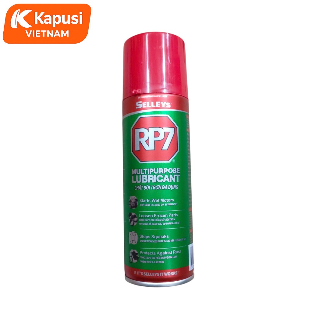 Chai Xịt Selleys Bôi Trơn Đa Năng Kapusi RP7 150g 211ml – Chống Kẹt, Đẩy Ẩm, Bảo Vệ Kim Loại Hiệu Quả