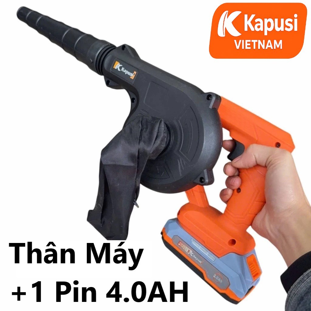 Máy Thổi Hút Bụi Pin 21V Kapusi K-00094 – 2 Chức Năng Thổi & Hút, Motor Lõi Đồng, Nhẹ Gọn Dễ Dùng, Bh 12 tháng