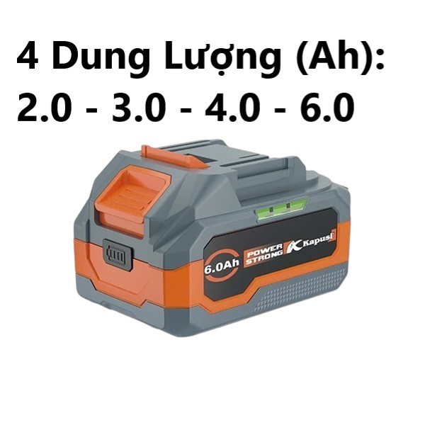 Pin Năng Lượng 21V Kapusi Chính Hãng 2.0Ah 3.0Ah 4.0Ah 6.0Ah - Mạch Bảo Vệ Tự Ngắt - Chân Phổ Thông M21