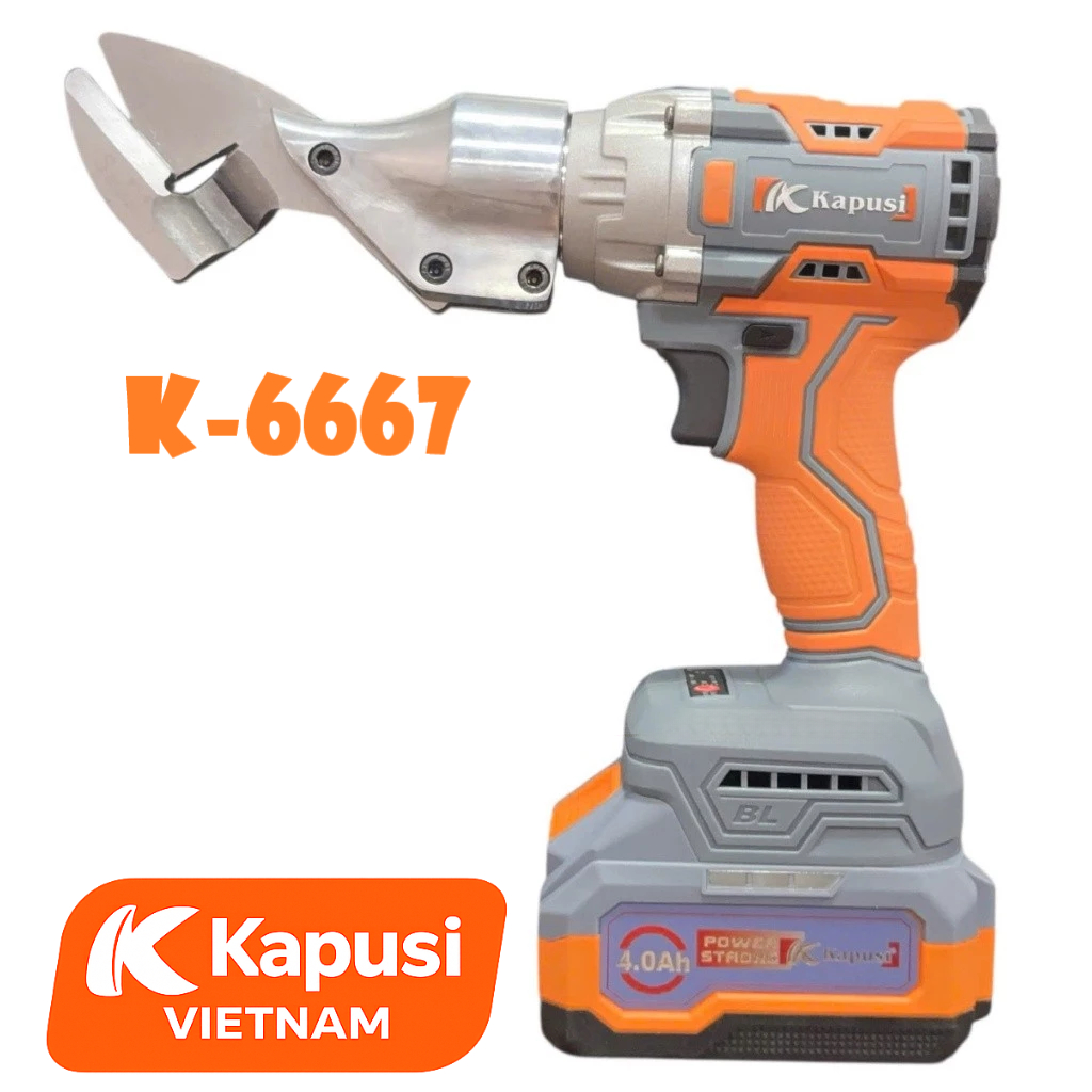 Thân Máy Cắt Tôn Pin 21V Kapusi K-6667 – Động Cơ Không Chổi Than, Chân Pin Phổ Thông 4cm, Bh 12 tháng Kapusi Vietnam