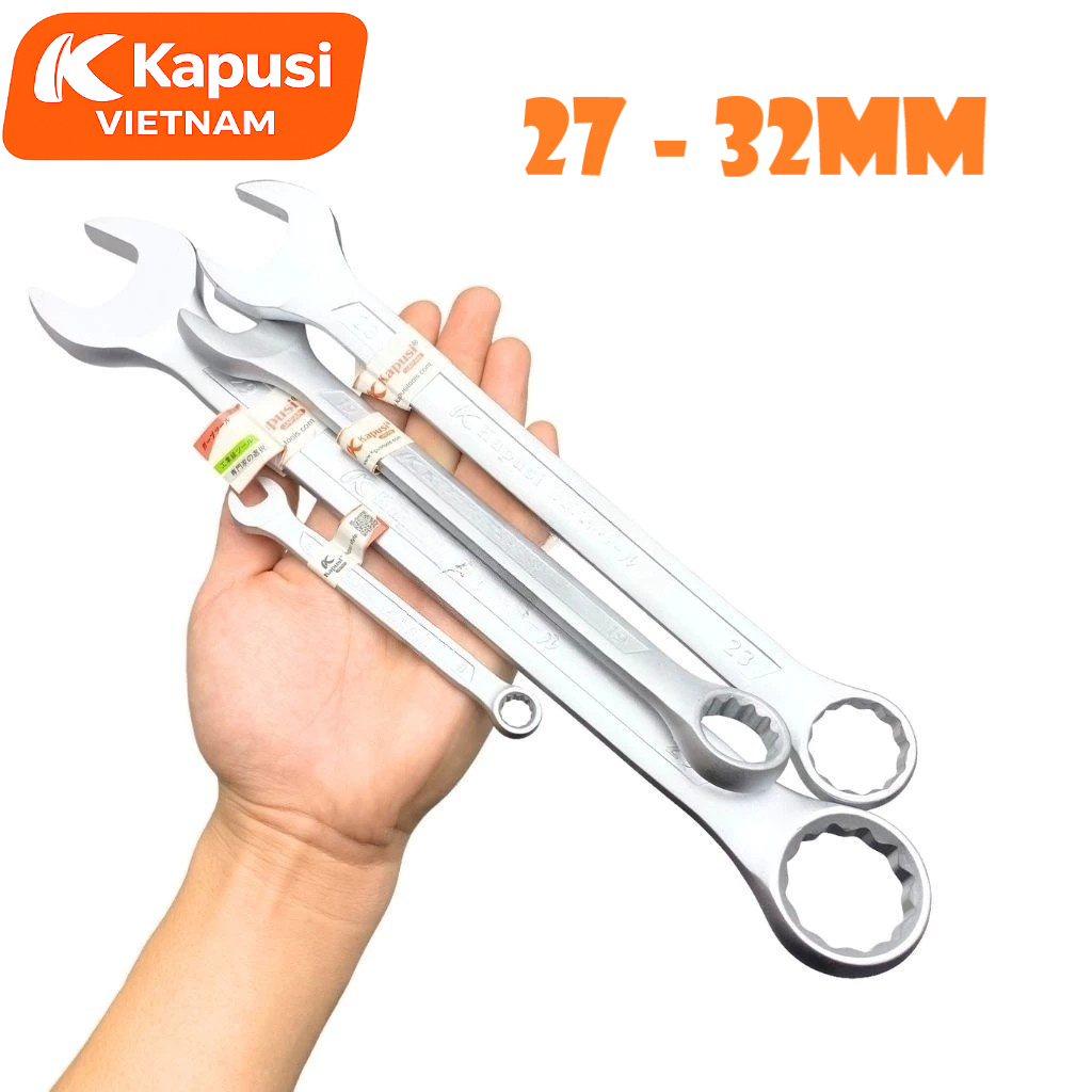 CỜ LÊ VÒNG MIỆNG CỠ LỚN 27–32MM KAPUSI – THÉP CR-V SIÊU CHỊU LỰC, CHUYÊN SIẾT ỐC CÔNG NGHIỆP NẶNG, BH 12 tháng