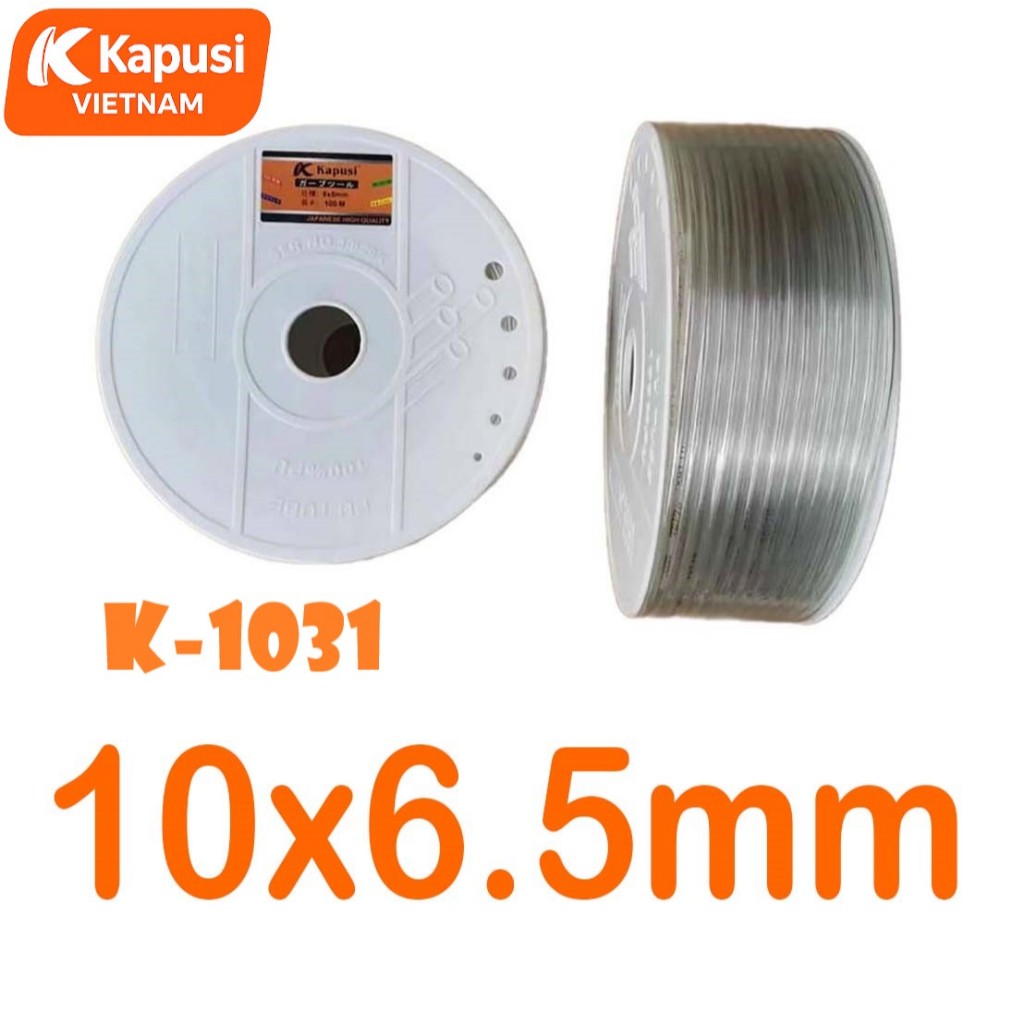 Cuộn Dây Hơi Khí Nén Kapusi K-1030 – K-1031 – K-1032 – Nhựa Cao Cấp– Dây Xoắn Chịu Nhiệt– Kèm Đầu Khóa Nhanh SP20 & PP20