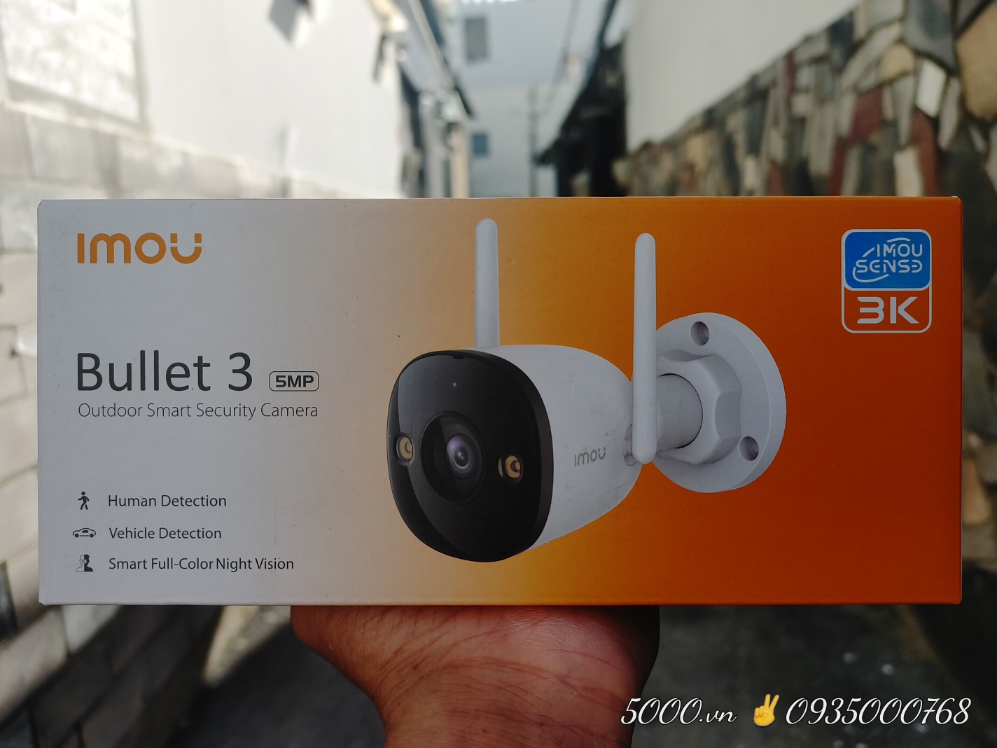 IMOU S3EP-3K - Camera Wifi 5MP Bullet 3 Super | Có màu ban đêm | Đàm thoại 2 chiều I Chống nước IP67 | Dòng thân xịn nhất của hãng