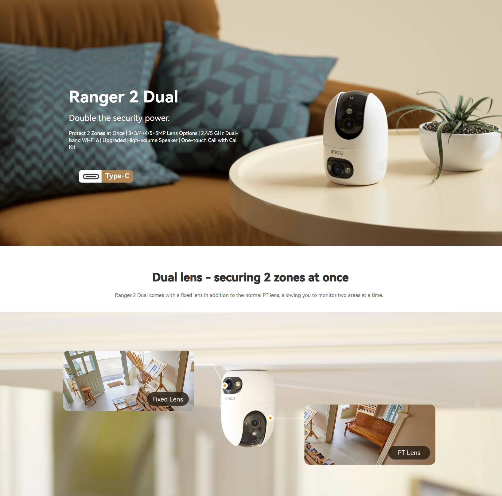 IMOU RANGER 2 DUAL 6MP / 8MP / 10MP - Double the security power (Bảo mật 2 lớp)