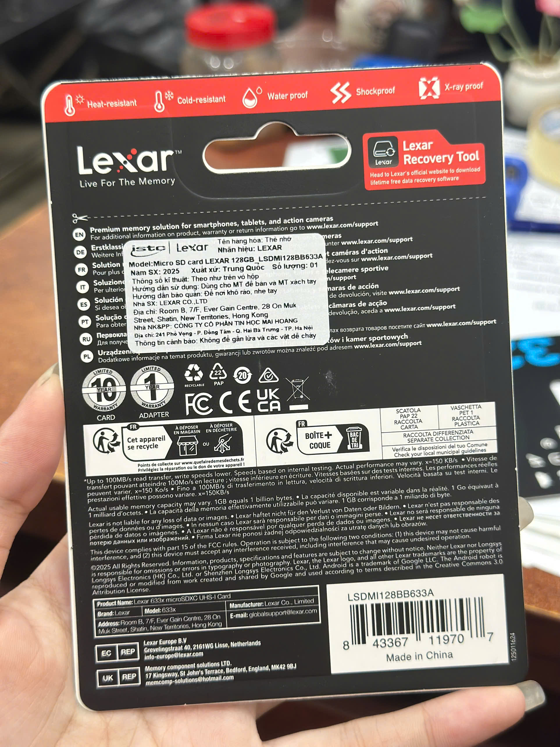 Thẻ nhớ Micro LEXAR 32GB / 64GB / 128GB / 256GB (ISTC) - Hàng chính hãng | 3 năm | Hộp 50c