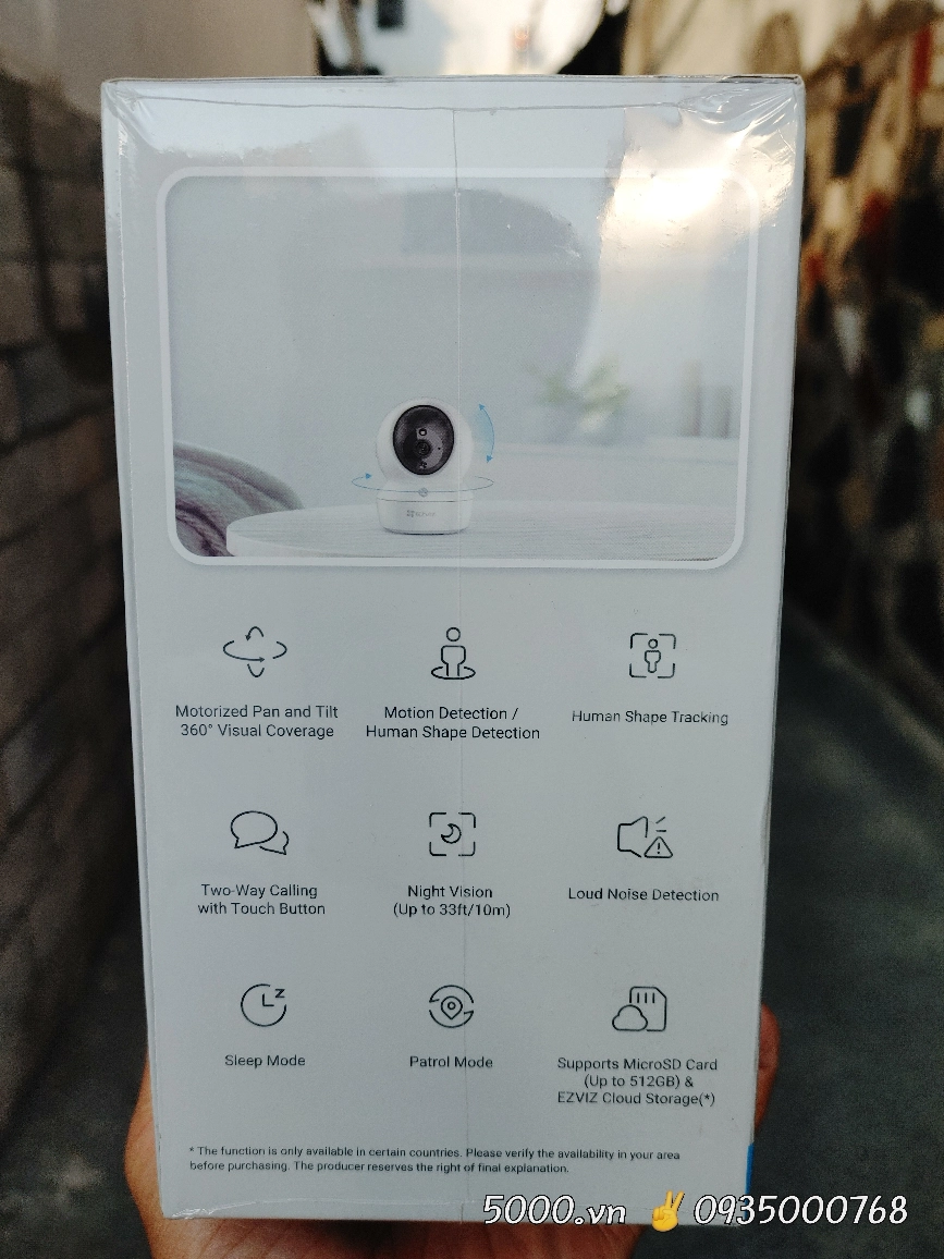 EZVIZ H6C Pro 2K - Camera Wi-Fi H6c Pro 3MP Quay Quét 360 Độ, Chạm để gọi điện, Đàm thoại 2 chiều, Ghi hình màu ban đêm, thùng 30 cái