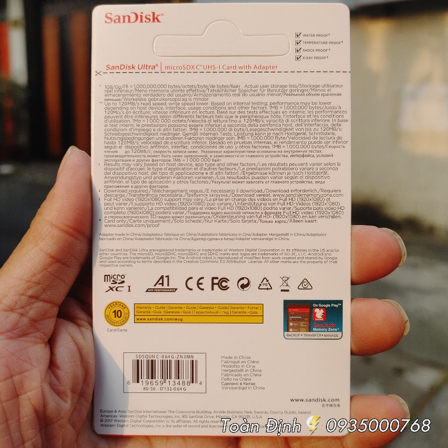 Thẻ nhớ SANDISK 64GB - Hàng Công ty ✌5K PP | Bảo hành 5 năm | Block 10c