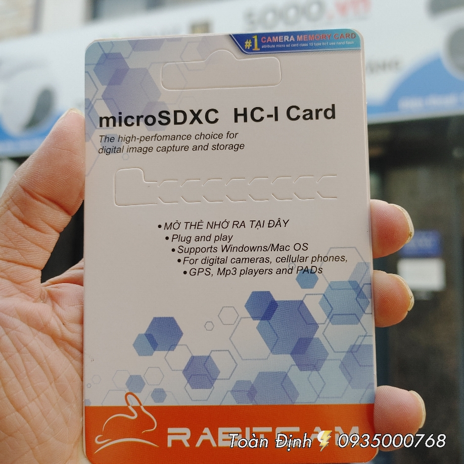 Thẻ nhớ RABIT 128GB - Hàng Chính Hãng | 5 năm | Hộp 70c