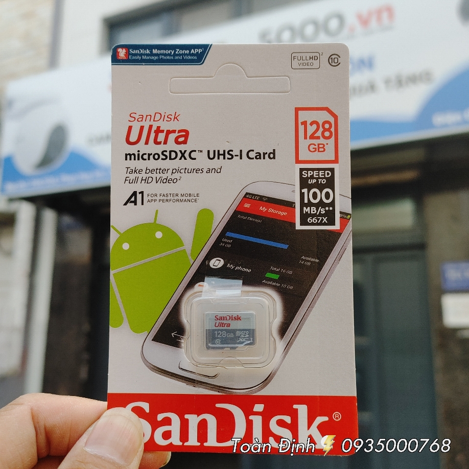 Thẻ nhớ SANDISK 128GB - Hàng Công ty ✌5K PP | Bảo hành 5 năm | Block 10c