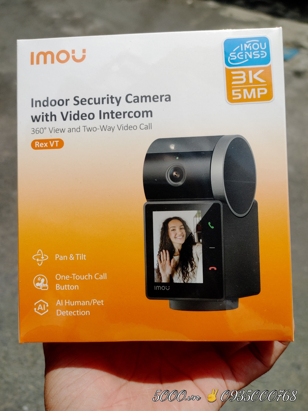 (2) IMOU REX VT 3K 5MP - Camera Wi-Fi có màn hình gọi điện như smartphone S2VP-5M