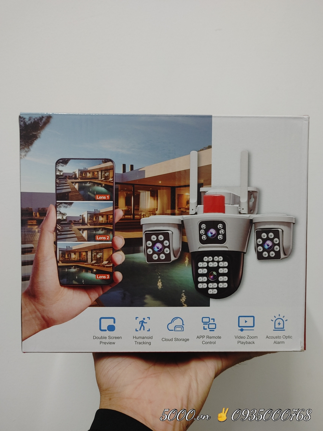 EOL... YOOSEE Q48T Camera Wi-Fi 4 mắt 3 khung hình (Thùng 12 hộp màu | Bảo hành 12 tháng)