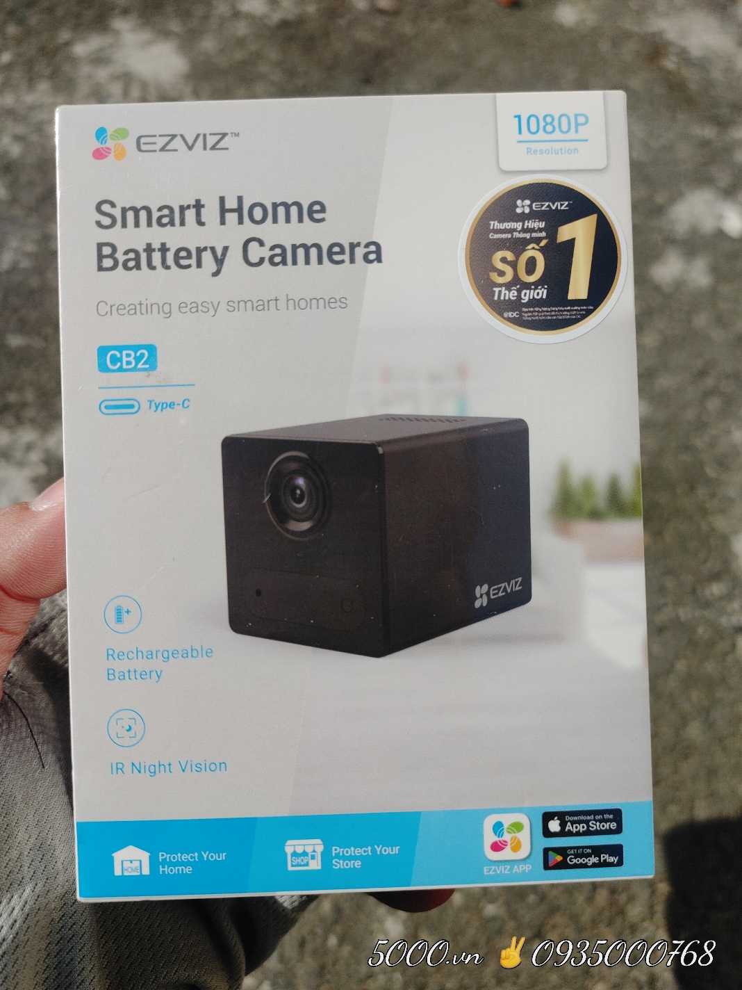 (6) EZVIZ H1C & Cube khác, Camera siêu nhỏ, đế nam châm, Type-C, nhận thẻ 512G, Đàm thoại, góc rộng 108 độ, thùng 36C)