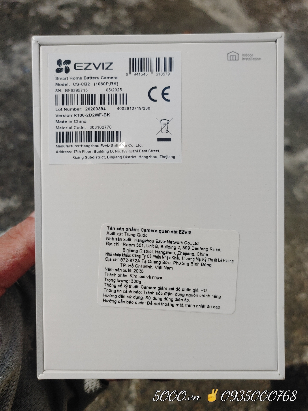 (6) EZVIZ H1C & Cube khác, Camera siêu nhỏ, đế nam châm, Type-C, nhận thẻ 512G, Đàm thoại, góc rộng 108 độ, thùng 36C)