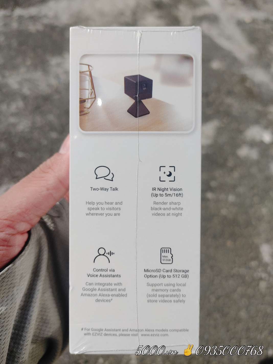 (6) EZVIZ H1C & Cube khác, Camera siêu nhỏ, đế nam châm, Type-C, nhận thẻ 512G, Đàm thoại, góc rộng 108 độ, thùng 36C)