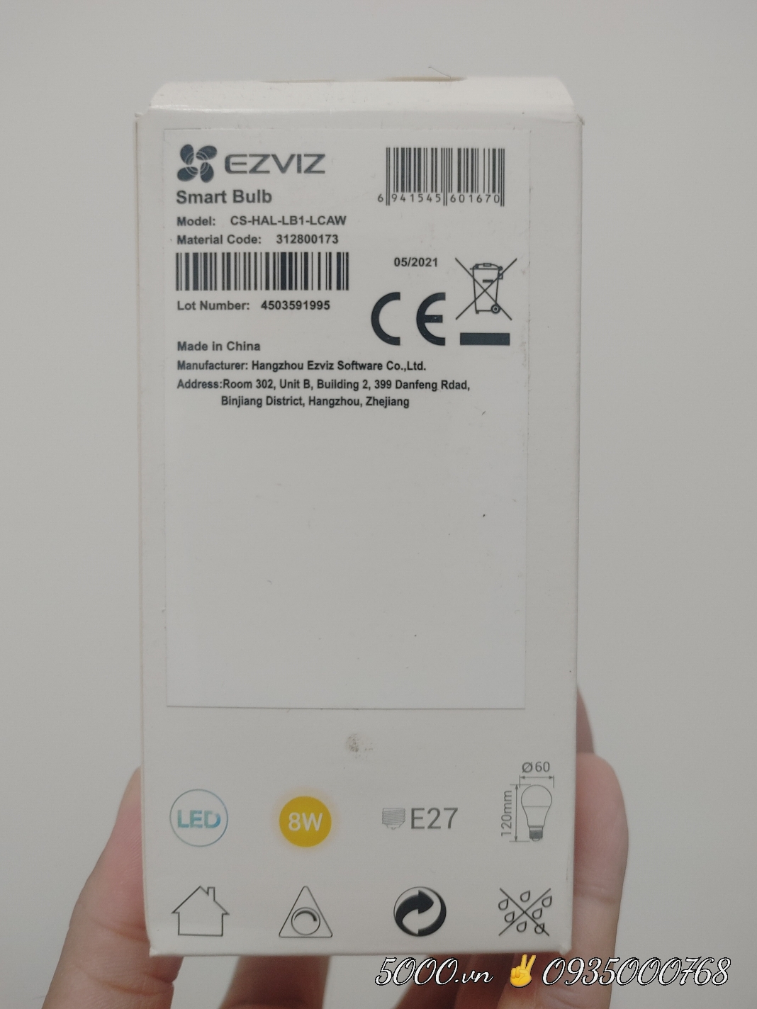 Bóng đèn EZVIZ - 220V | 16 triệu màu | Bảo hành 12 Tháng