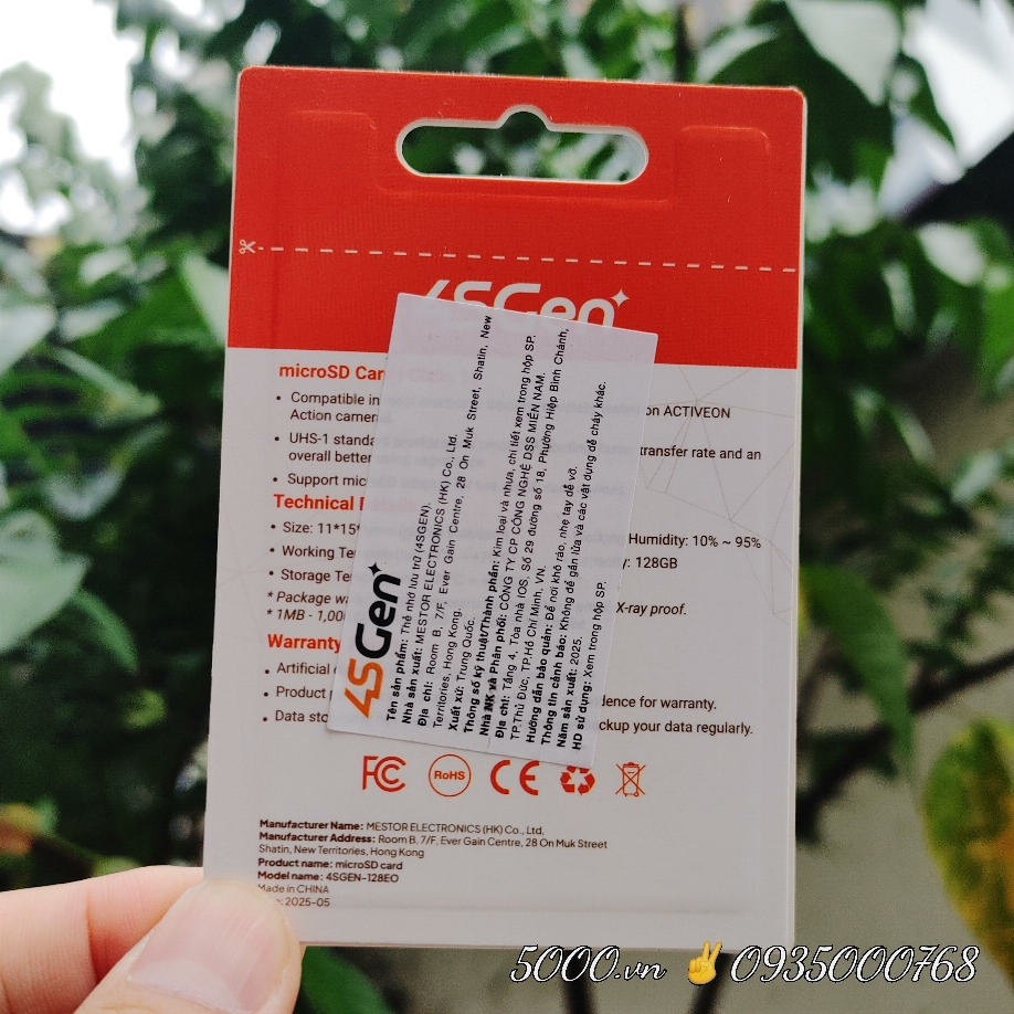4SGEN 128GB Cam - Thẻ nhớ Chính Hãng ✌ DSS Miền Nam | 7 năm | 95MB/s