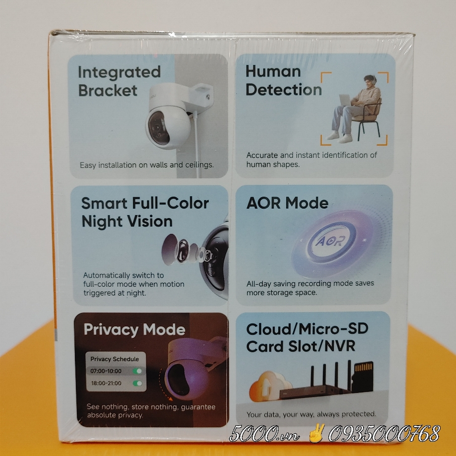 IMOU K2MP 5MP PRO++ (Chuẩn 3K | Ban đêm có màu | LAN 1GB | Wifi 6 | 5Ghz | Full Color | Có AOR | Nén H.265 | Nhận thẻ 512GB | Góc siêu rộng hơn | Loa siêu to hơn | Nhận diện Human tốt hơn)