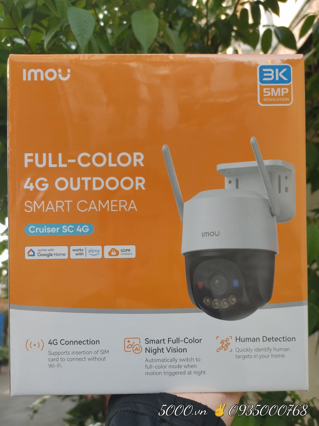 (Hiếm) 4G camera IMOU K7FP-5HOTE-4G (5MP | Outdoor | FullColor | Sóng sim 4G mọi nhà mạng Việt Nam)