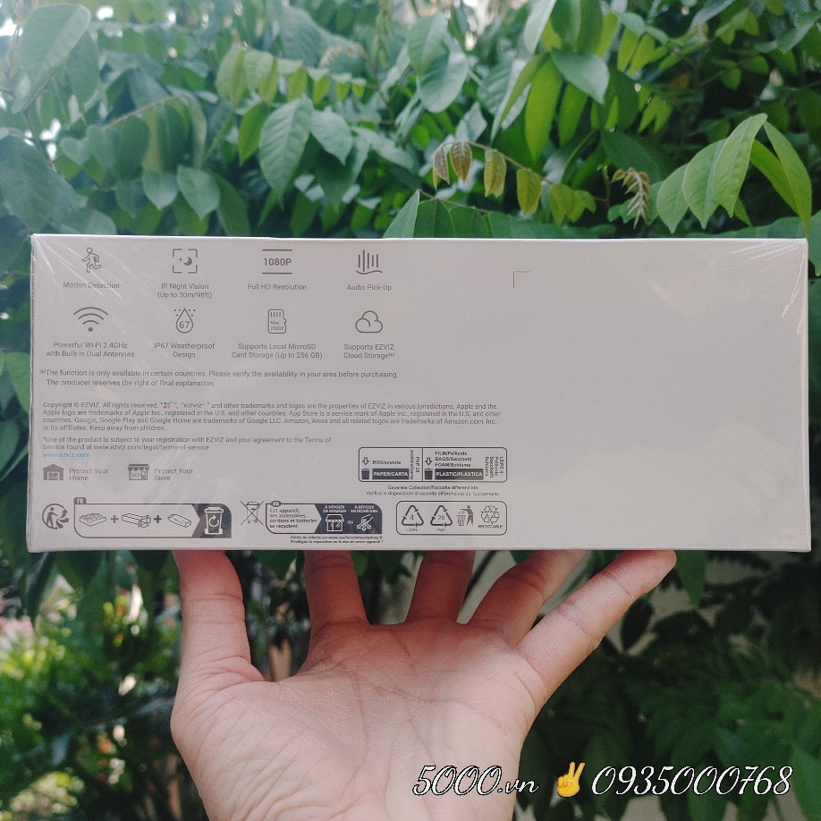 Camera 2MP EZVIZ C3TN 1080 - Có Micro | Không Loa | 30fps | Góc Chéo 95° | IP67 | Vỏ nhựa | Thùng 30c (Tương tự F32P | H3C 1080)