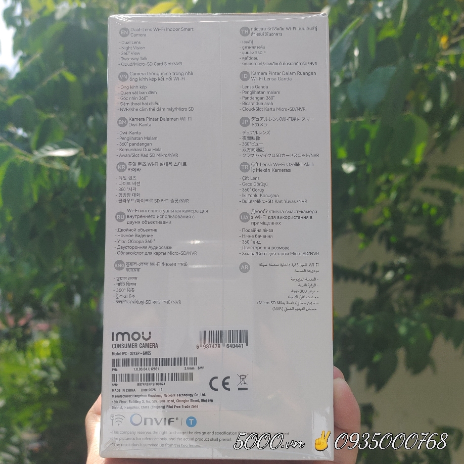 (5.0Ghz) IMOU S2XeP 6MP, tem 2026 (Camera Wi-Fi Ranger Dual Pro 3MP + 3MP | Có màu | Đàm Thoại | 2 mắt 2 khung , cả 2 đều có màu ban đêm)