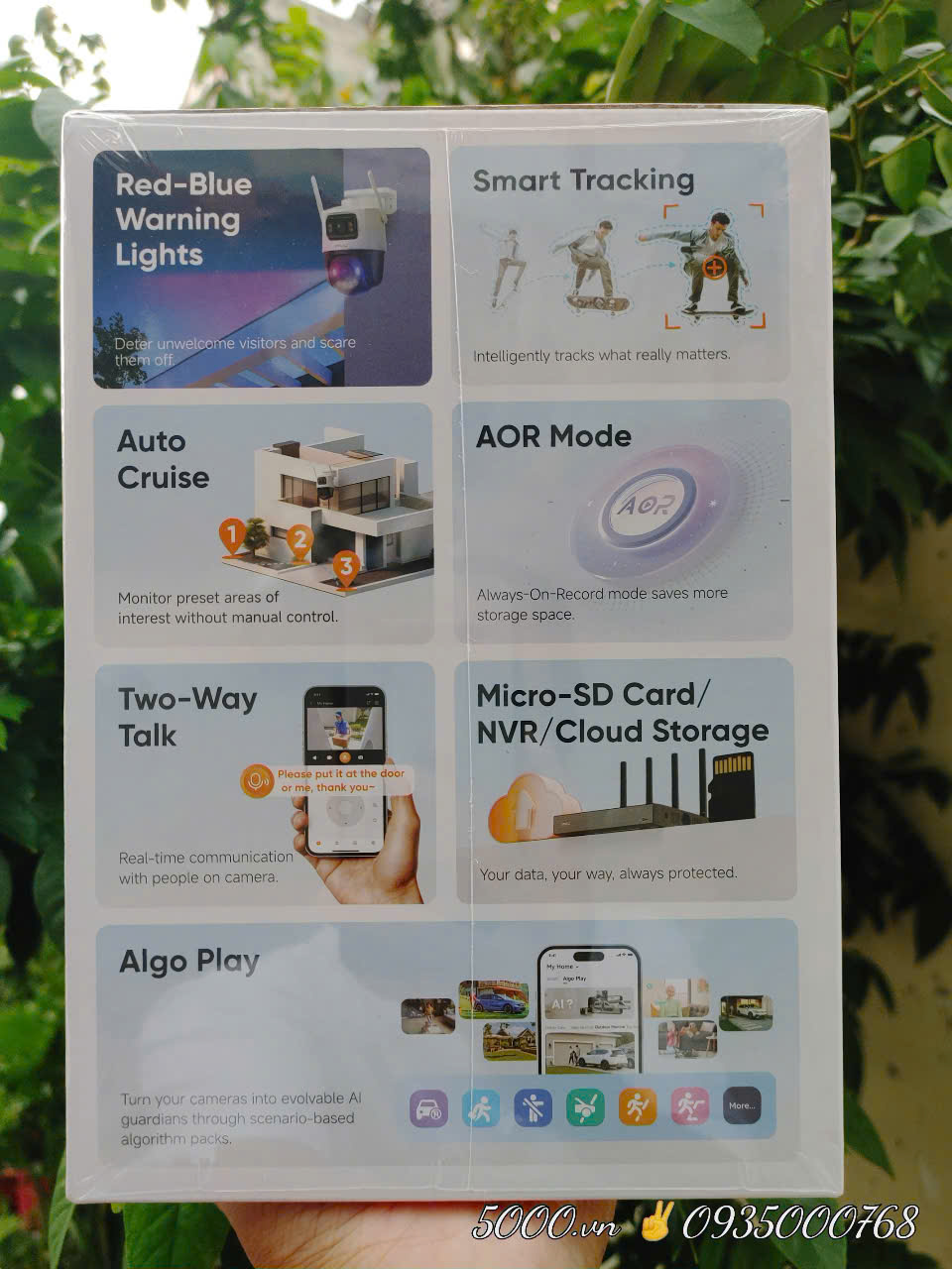 2 Mắt Camera 10MP IMOU S7XeP Pro 5MP + 5MP, LED xanh đỏ (Camera Wi-Fi Cruiser Dual 2 | Outdoor | FullColor | Có đèn báo động xanh đỏ giống Công An)