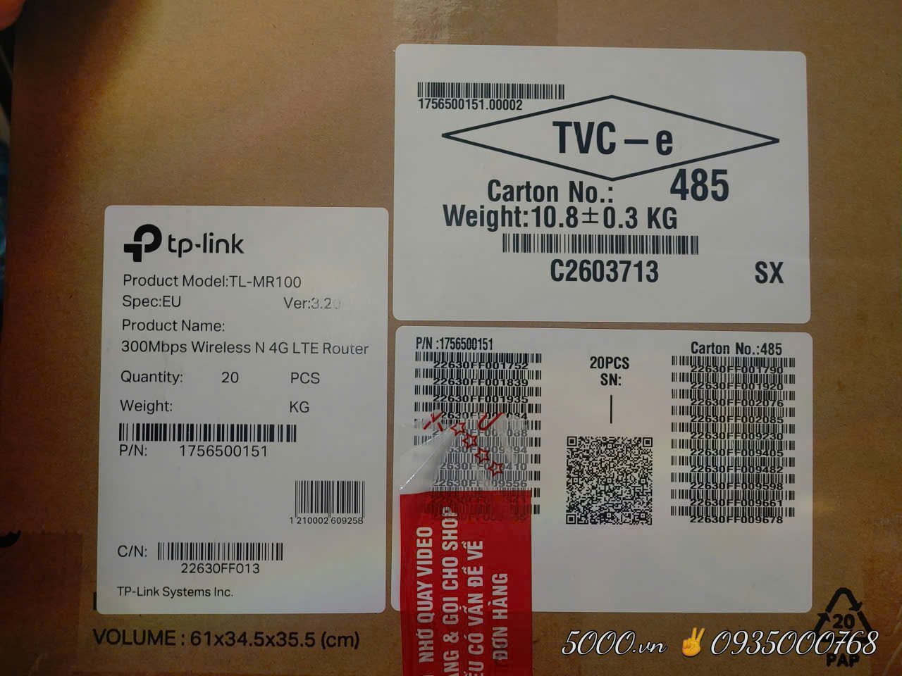 Bộ phát WiFi từ Sim 4G TP-Link Mr100 & M7000 (Thùng 20 cái)