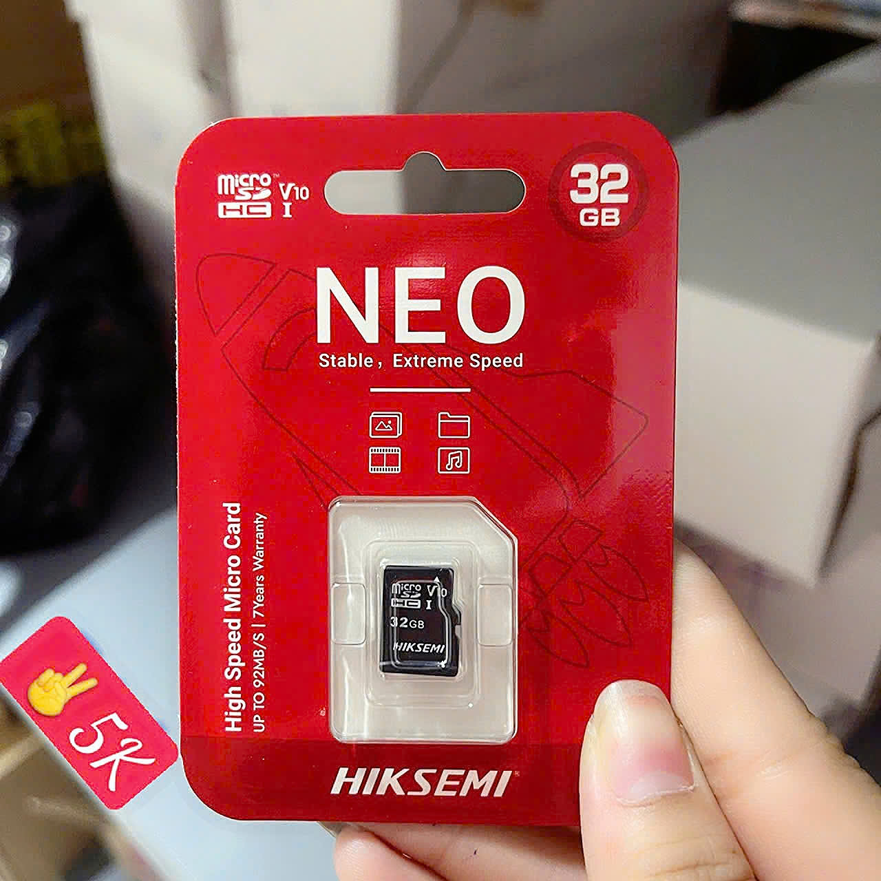 HIKSEMI 32GB NEO C1 Đỏ 92Mbps - Thẻ nhớ Chính Hãng ✌ Hikvision Việt Nam | Lifetime | Thùng 20 Hộp 50c | Tương thích rất tốt với Camera Hikvision