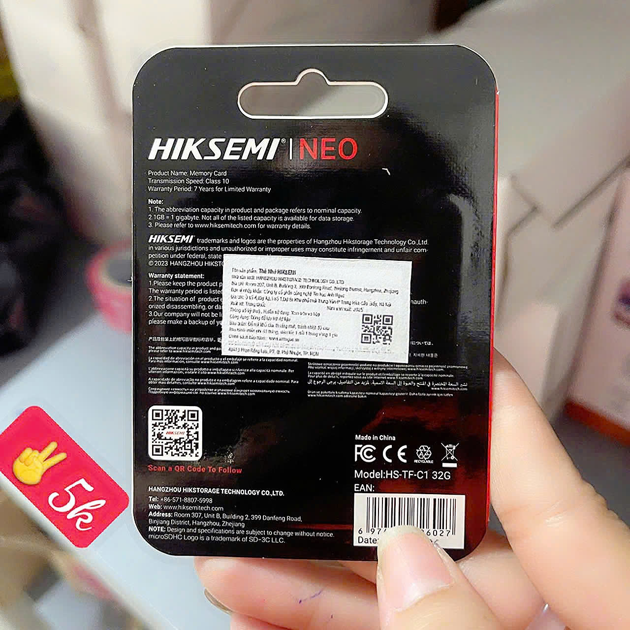 HIKSEMI 32GB NEO C1 Đỏ 92Mbps - Thẻ nhớ Chính Hãng ✌ Hikvision Việt Nam | Lifetime | Thùng 20 Hộp 50c | Tương thích rất tốt với Camera Hikvision