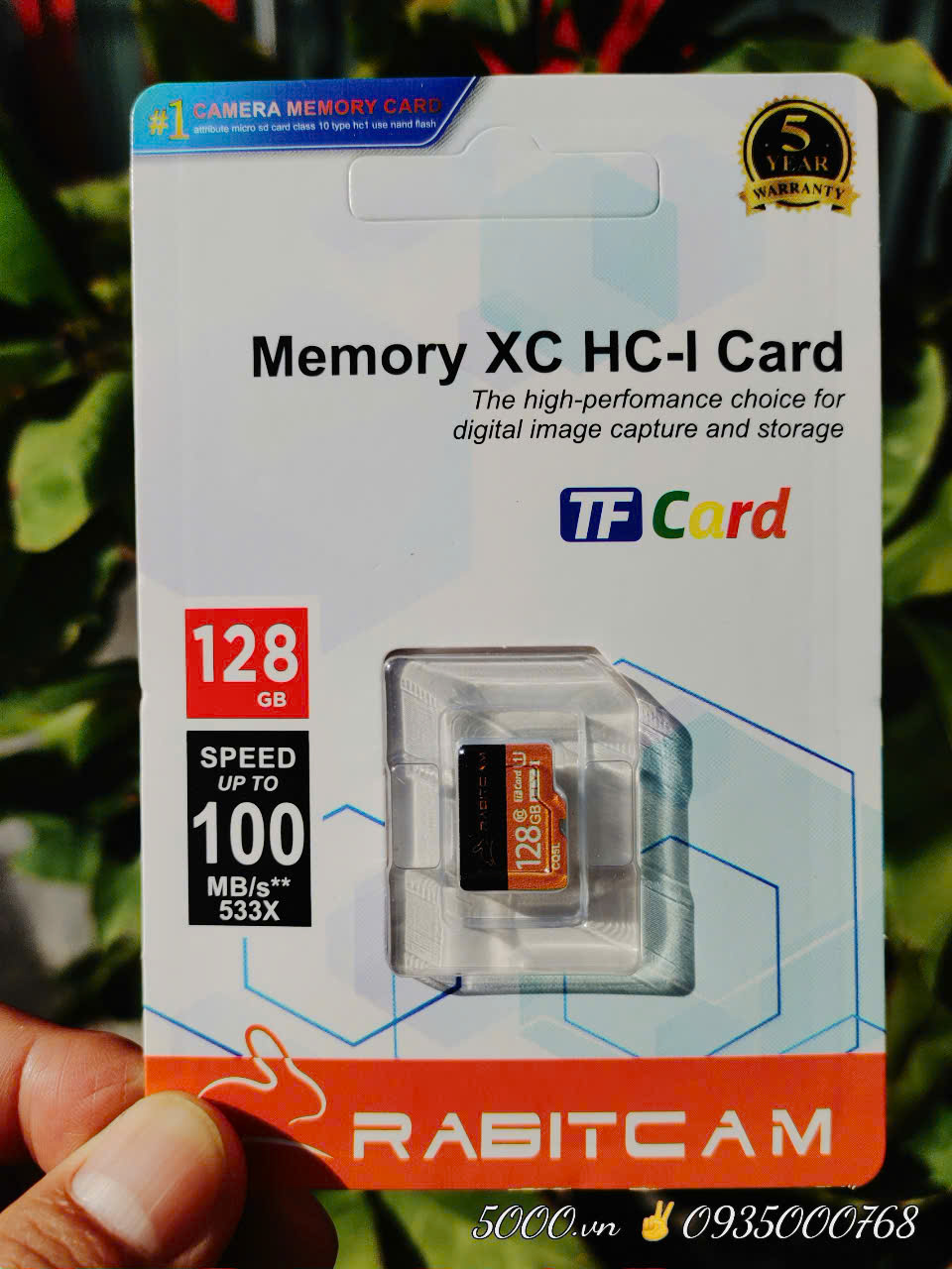 Thẻ nhớ RABIT 128GB 100Mbps ✌ Hộp 70c | Bảo Hành 5 Năm 1 đổi 1 tức thì ( Lưu trữ trung bình 18 ngày )