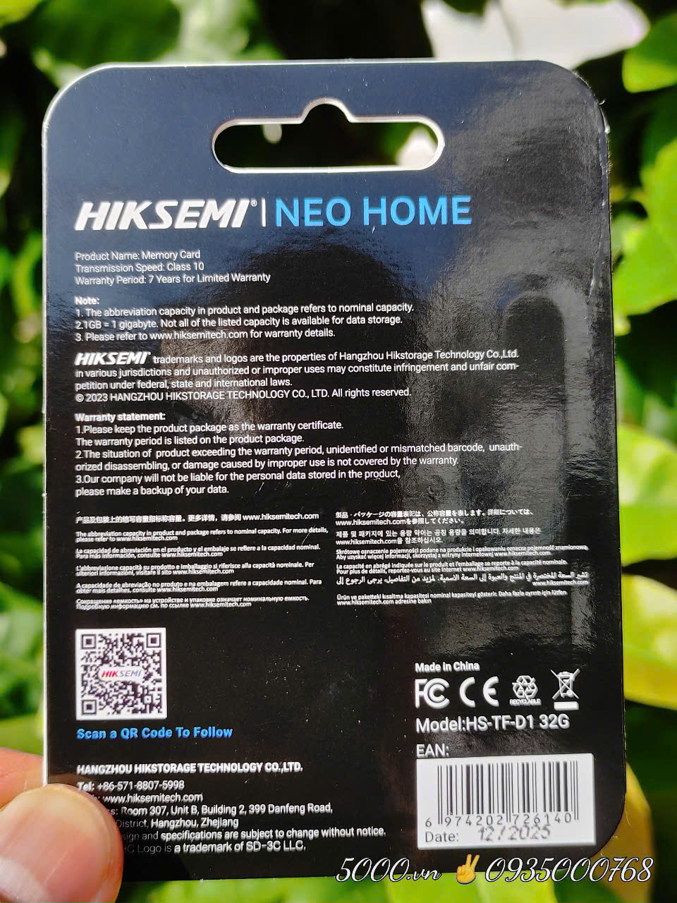 Thẻ nhớ HIKSEMI 32GB HOME D1 Xanh 92Mbps ✌ Bảo Hành 7 Năm ( Tại 5K đổi tức thì | Tại Hãng thì 7-15 ngày )