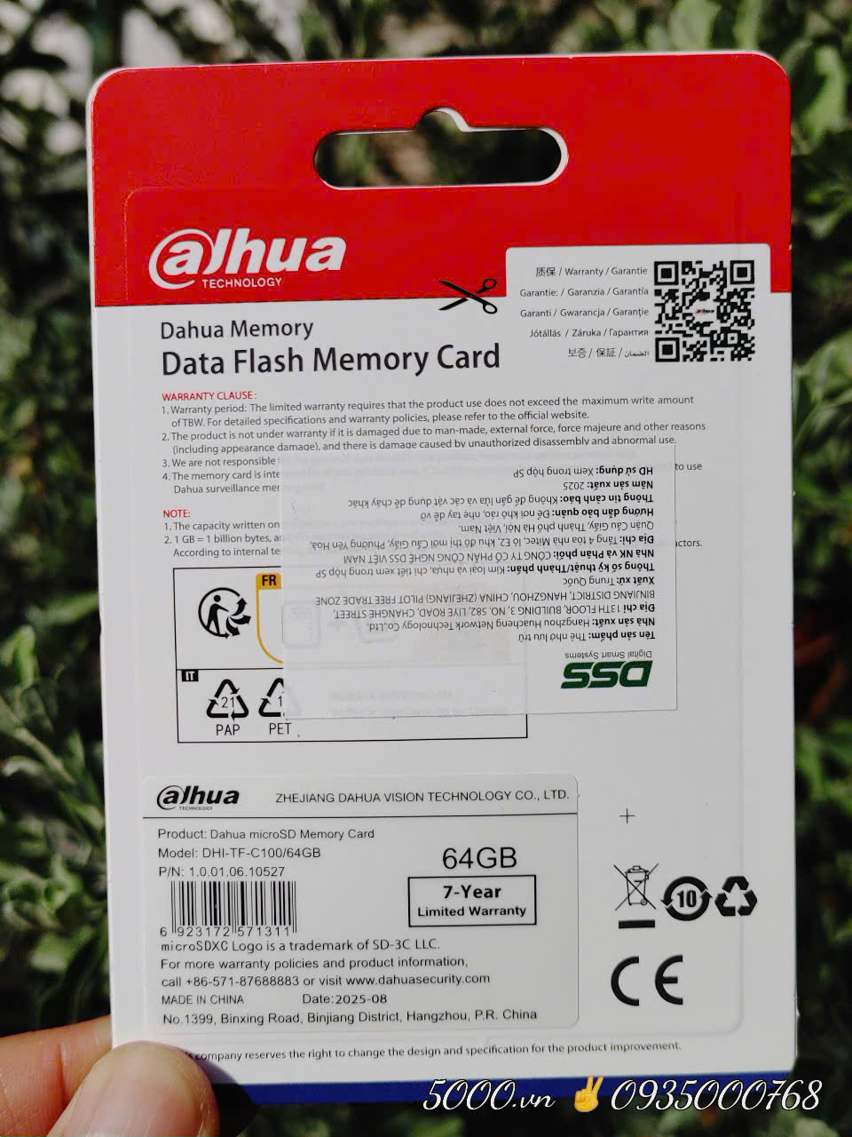 DAHUA 64GB 90.0Mbps - Thẻ nhớ Chính Hãng ✌ Dahua Việt Nam | 7 năm | Thùng 10 Hộp 25c | Tương thích tốt với Camera Wifi
