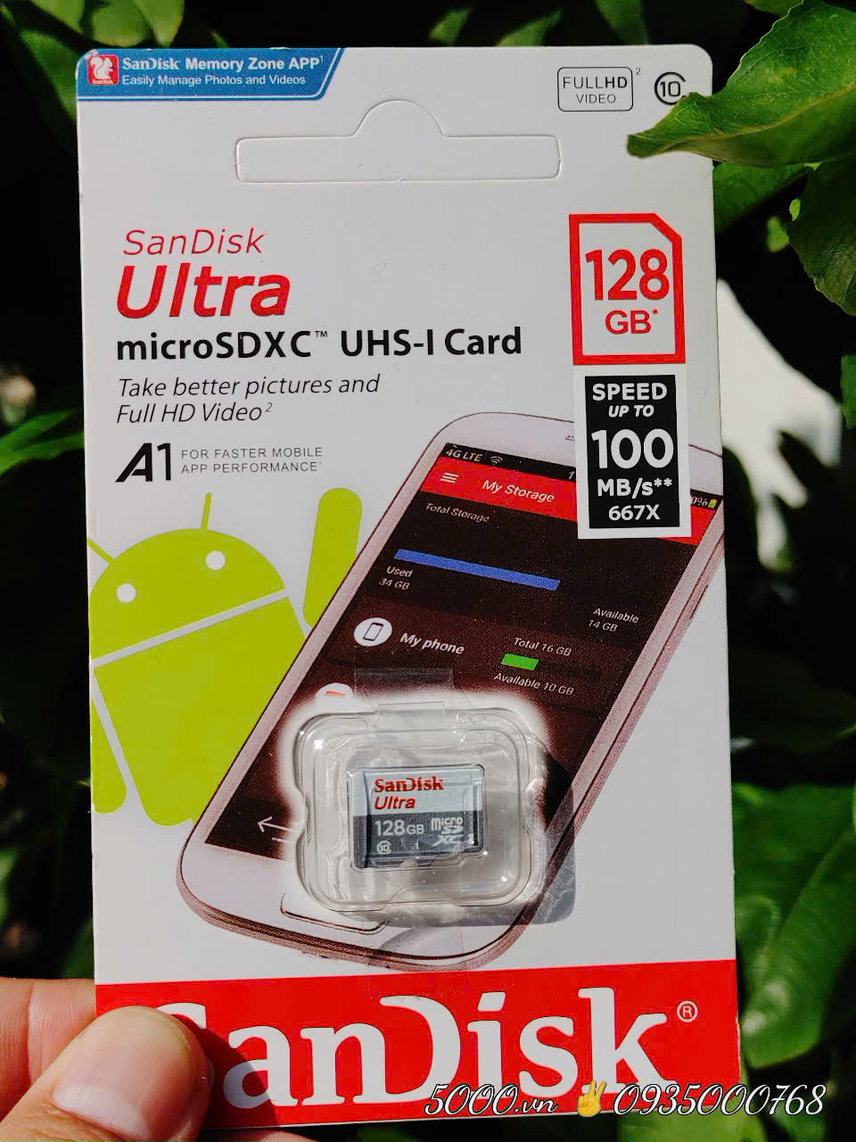 Thẻ nhớ SANDISK 128GB 100Mbp ✌ Bảo hành 1.000.000.000 lần ghi và xóa liên tục hoặc tới hết 31.12.2028