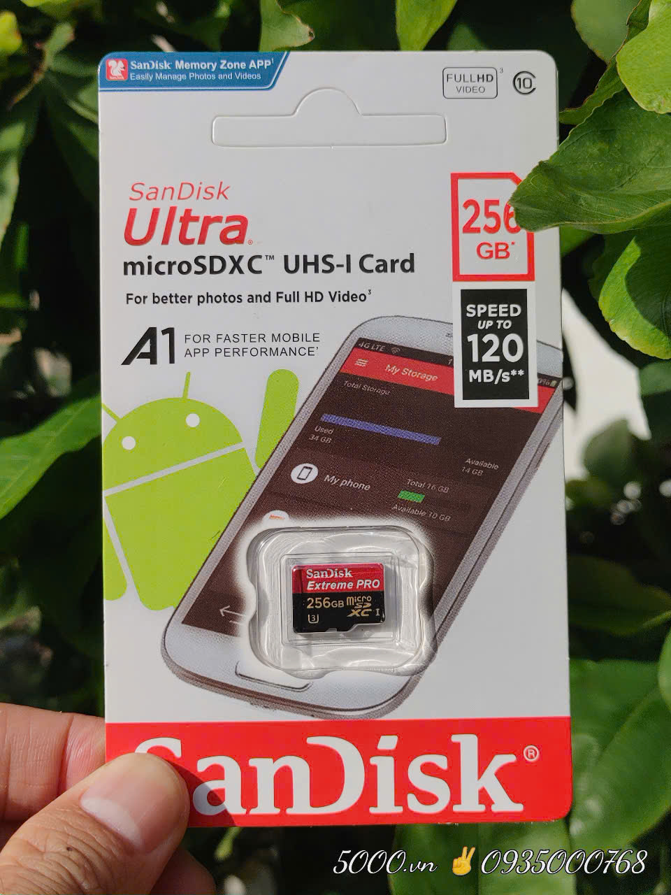 Thẻ nhớ SANDISK 256GB 120Mbp ✌ Bảo hành 1.000.000.000 lần ghi và xóa liên tục hoặc tới hết 31.12.2028