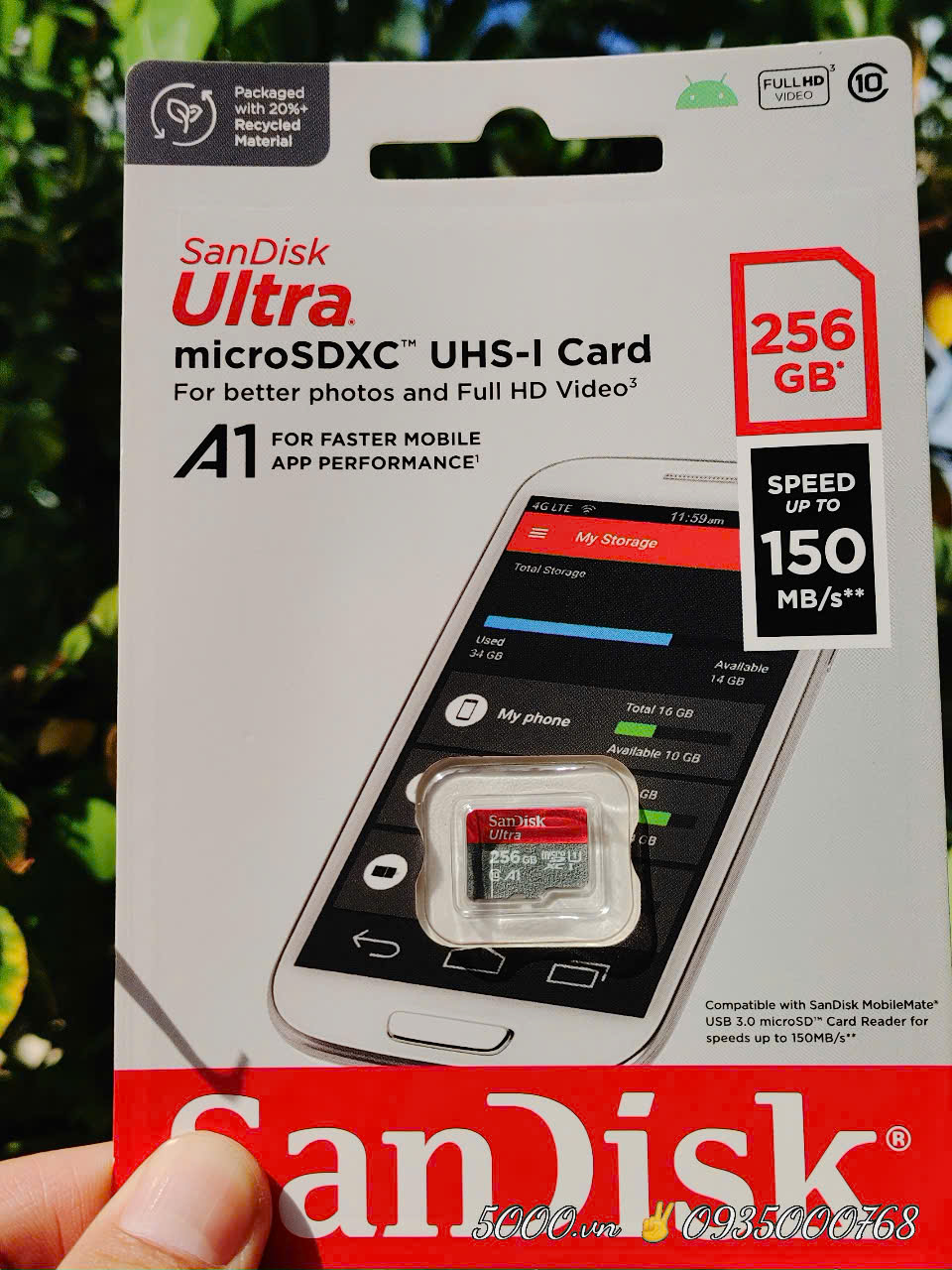 Thẻ nhớ SANDISK 256GB tốc độ upto 150Mbps - Hàng Chính Hãng ✌ FPT | 10 Năm | Hộp 100c
