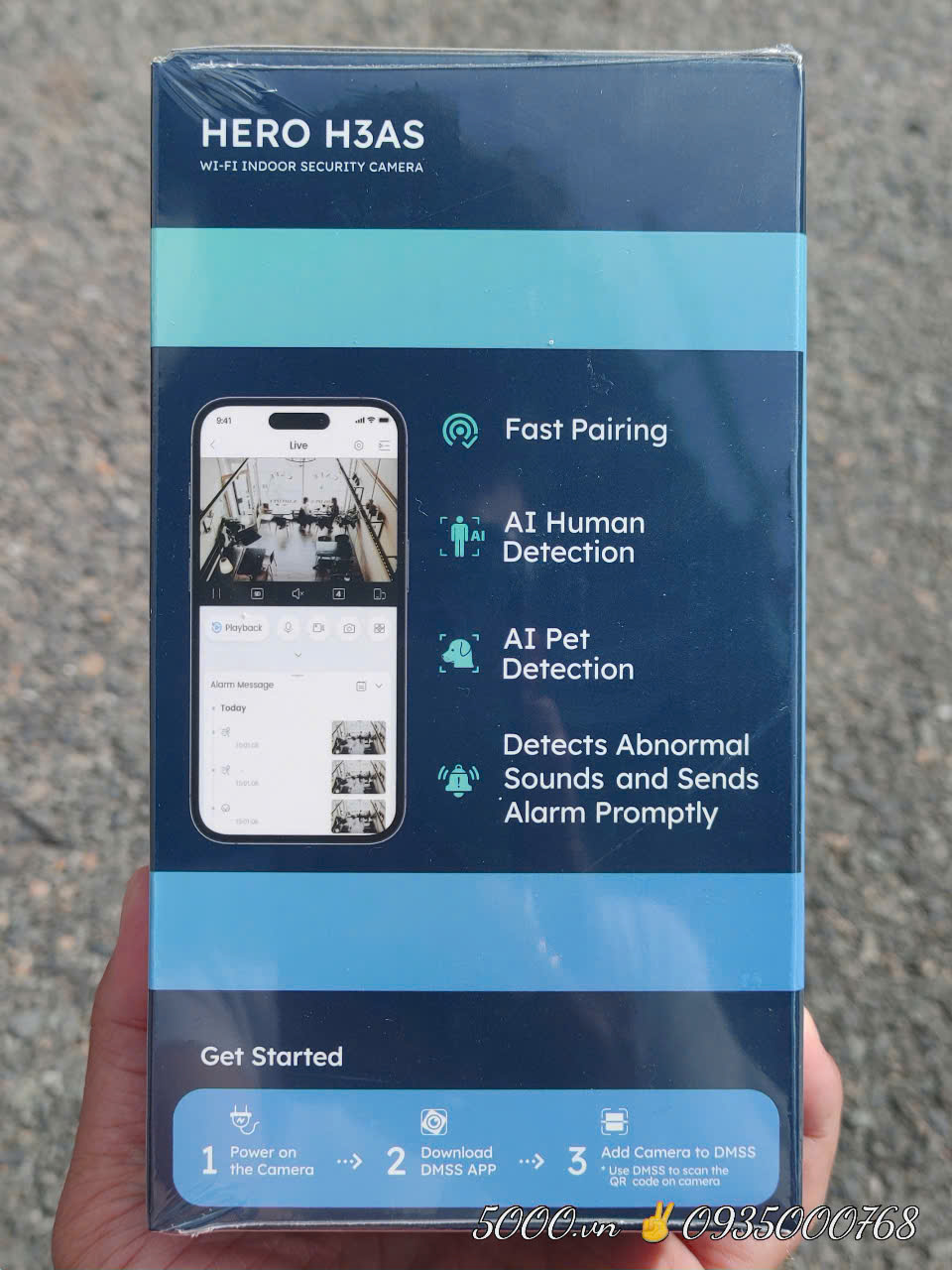 Wifi Dahua H3AS 3MP - Hero A1 | Xoay 360 trong nhà, Đàm thoại 2 chiều ,Theo dõi chuyển động (Tương tự A32 Pro)