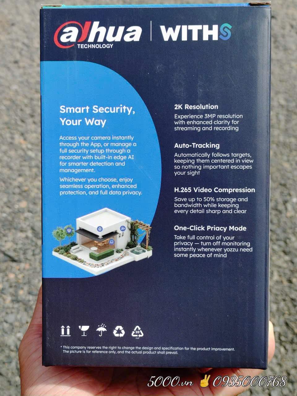 Wifi Dahua H3T 3MP - Xoay 360 trong nhà, Đàm thoại 2 chiều , ban đềm hồng ngoại, không cổng LAN