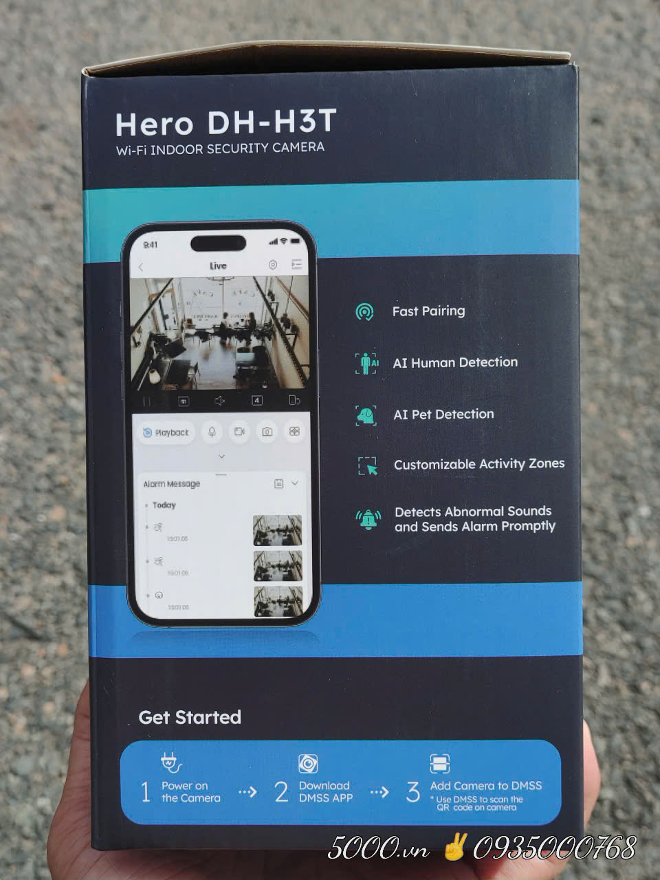 Wifi Dahua H3T 3MP - Xoay 360 trong nhà, Đàm thoại 2 chiều , ban đềm hồng ngoại, không cổng LAN
