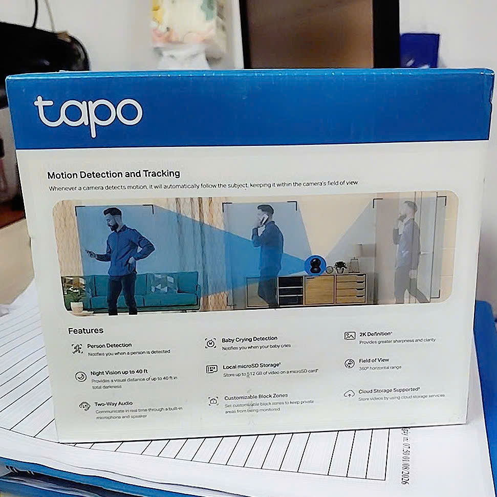 Camera IP Wifi TP-Link TAPO C211 3MP (2304×1296) - Màu đen ngụy trang, ẩn mình vào tường đen