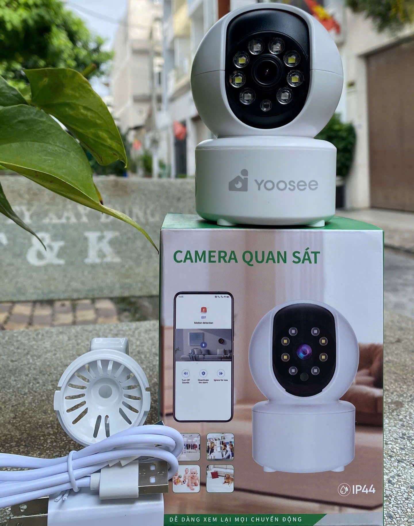 Camera Wifi YS-N1, thường gọi HK216S với 1 mắt 1 khung hình, Date T8.2026 mới nhất  (Hộp Xanh Lá | Thùng 50 hộp | Bảo hành 06 tháng | Sẵn chân đế Xoay)