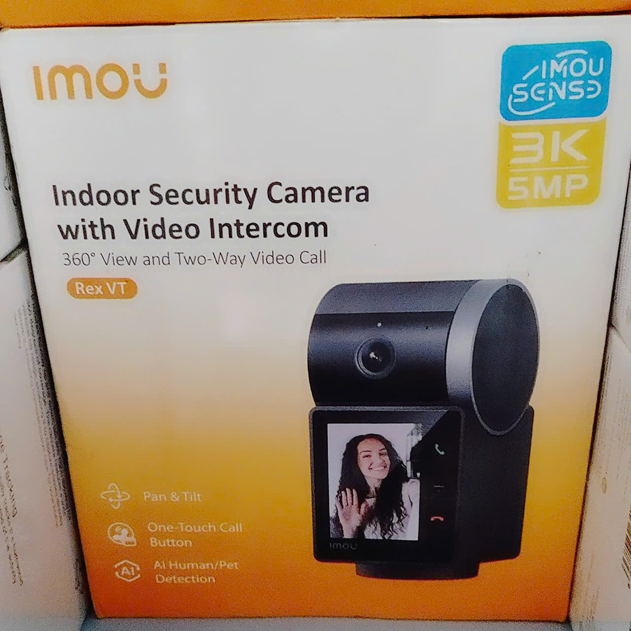 (2) Camera Wifi dùng pin trong nhà Imou Rex VT Pro 3K I S2VBP I Xoay 360 I Bảo vệ toàn cảnh I Pin 2000mAh