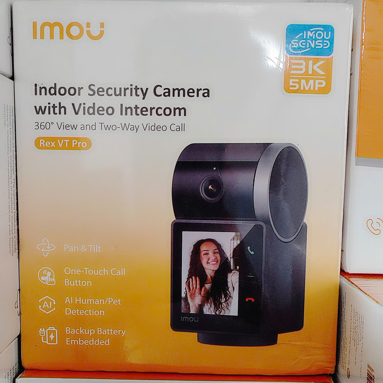 (2) Camera Wifi dùng pin trong nhà Imou Rex VT Pro 3K I S2VBP I Xoay 360 I Bảo vệ toàn cảnh I Pin 2000mAh