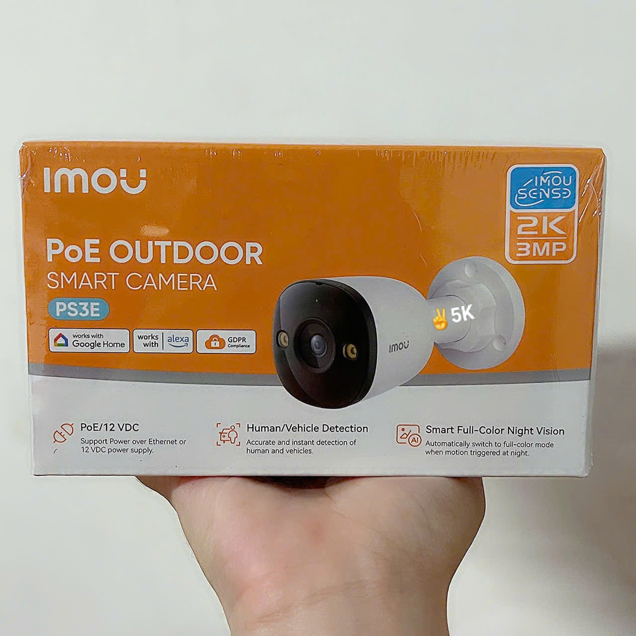 POE IMOU PS3EP-3MP - Camera POE 2K 3MP dạng thân | có Màu | Đàm thoại I IP67 | Chuyên đi với đầu ghi NVR